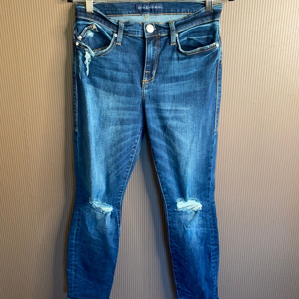 Rock & republic Berlin ankle blue Jean size 10